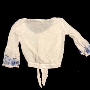 Tie up summery blouse